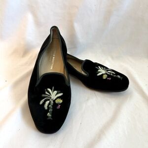 Stubbs And Wootton Men’s Velvet Banana Tree Loafers - Size 8